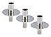 Produktbild Flaschen Kerzenhalter Silber - 3er Set / 8 cm - Flaschenaufsatz Kerzenständer Kerzenleuchter Kerzeneinsatz