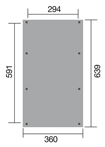 Weka Leimholz-Satteldach-Einzelcarport 614 Gr. 1 - 4004581424237 Weka Leimholz-Satteldach-Einzelcarport 614 Gr. 1
