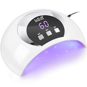 UV LED Nail Lamp, 54W UV Light for Gel Nails with Automatic Sensor/3 Timer Setting Professional Nail Dryer Gel Polish Curing Lamp Nail Art Tools (White) (54, Watts)