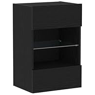 【Sleek Design】: The modern black storage cabinet adds style to any contemporary living room with its matte black finish and rectangular shape 【Easy Setup】: The black cabinet comes with clear instructions for assembly; two people can assemble it using...
