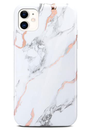 Coque compatible avec Apple iPhone 11 silicone pailleté effet marbre antichoc