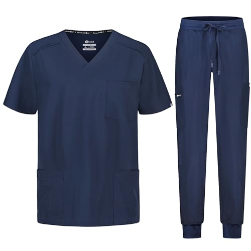 B-well MATTEO Uniforme Sanitario Hombre con Pantalón Jogger y Casaca | Pijama Sanitario para Enfermería