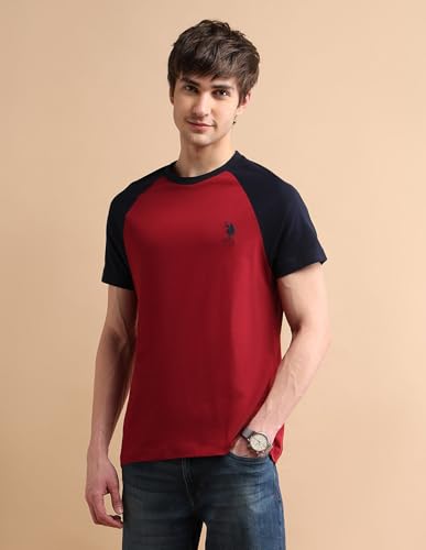 Image of U.S. POLO ASSN. Knitted Cotton T-Shirts for Men - 100% Cotton, Breathable & Comfortable, Half Sleeves Mens Casual T Shirts