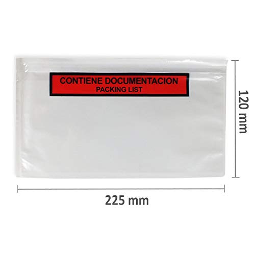 1000 sobres Packing List Adhesivo. 225 x 120 mm
