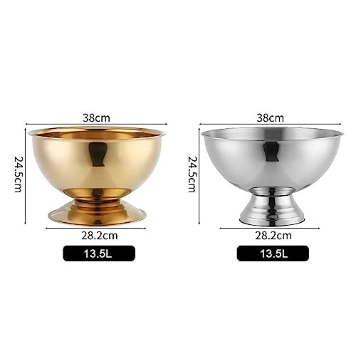 Cubo de hielo grande de acero inoxidable de 13,5L para botellas de champán 3