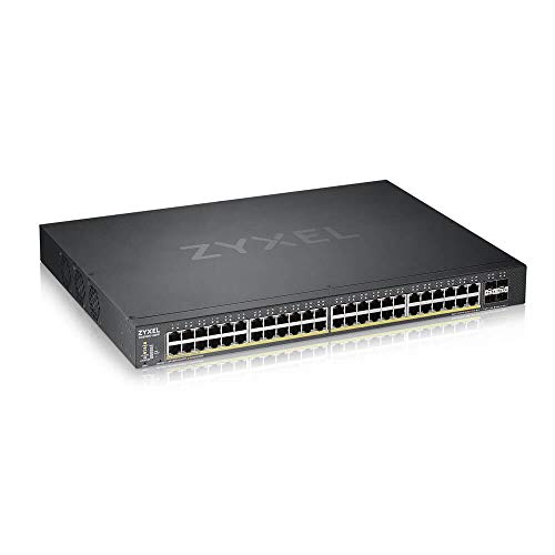 Image of ZYXEL 52-Port PoE Switch Gigabit Ethernet Smart (XGS1930-52HPV2) - Managed, with 48x PoE+ @ 375W, 4x 10G SFP+, Optional Nebula Cloud Management, Rackmount, Limited Lifetime Protection