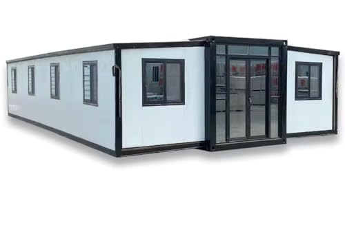 Portable Prefab Tiny Home for Sale, 40ft Modular Home - with 2 Bedrooms, 1 Kitchen & Bathroom, Expandable Container House to Live in for Adults Mobile Foldable House or 3 Bedroom prefab House