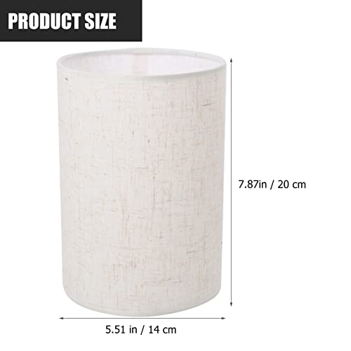 Lioobo Linen Fabric Lamp Shade Replacement Cylinder Drum Lamp Shade Transitional Hardback Clip On Spider Construction Lamp Shade For Floor Table Lamp Beige #TOP1
