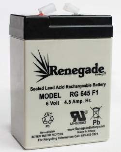 Renegade Exit Sign Battery (6) Pack. ELB-06042, 0120255, PS-640, 6 Volt, 4.5 amp Sealed Battery