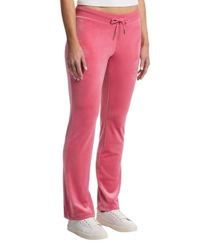 Juicy Couture Women's Luxe Rib Waist Velour Pants with Mixed Ston2
