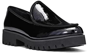 Donald Pliner Eclipse Crinkle Patent, Designer, Classic Shoes, Women’s Dress Loafers, Black, 8 | Image 7