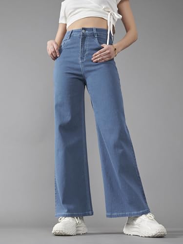 Image of Dolce Crudo Boot Cut High Rise Cropped Jeans for Women