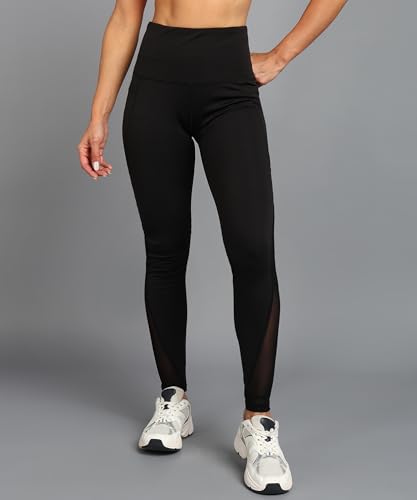 Image of Rock Paper Scissors Women Gym Tights with Breathable mesh - High-Waisted, Moisture-Wicking, Leggings for Working Out & Running Four-Way Stretch Tights for Yoga, Fitness & Training