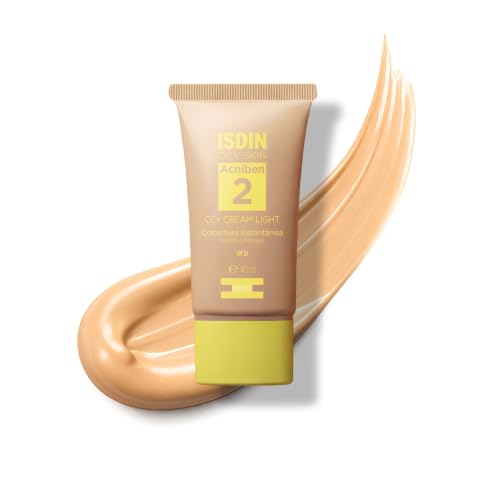 Miniatura 8 de ISDIN Acniben CC+ CREAM SPF30 - Cobertura hidratante anti-imperfecciones para pieles grasas o con tendencia acneica, matifica e hidrata al instante - 40 ml