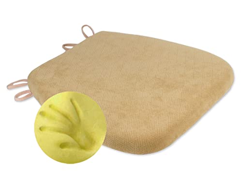 Sigmat Dining Chair Pad, 16.5 X 16 Inches U-Shape Memory Foam Kitchen Chair Cushion With Strips Camel #TOP29