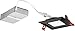 Lithonia Lighting WF4 SQ B LED 40K MB M6 10.3W Ultra Thin Square Dimmable LED Recessed Ceiling Light with Baffle Trim, 4000K | Cool White, Matte Black
