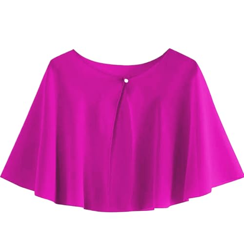 Chiffon Shawl, 1920 Vintage Dress Shawl, Soft Capes Shawls, Flapper Cover Up, Sheer Wraps for Women (Rose Red) Sheer Wraps for Women3