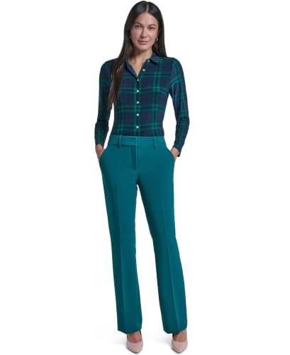 Image of Tommy Hilfiger Solid Sutton Boot Leg Trousers