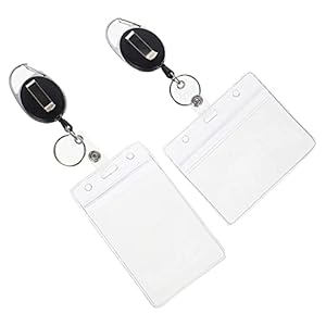 Cabilock Intrekbare Badge Houder Plastic Horizontale Verticale Naamplaatje Houder Vrijgesteld Id- Kaart Houder Met…
