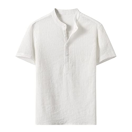 Camiseta para hombre Tops de manga corta, camisa de correr de moda para hombre, primavera y verano, informal, manga corta, cuello elevado, camisa estampada para hombre, camiseta transpirable, cuello
