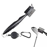 VTYTZZ Golf Bürste,Golfschläger Bürste,Golfbürste,Golf Club Groove Cleaner,Golfschläger Reinigungsbürste,Nylon Und Edelstahl Bürste Mit Spik Für Die Reinigung Club Face & Groove Mit Schlaufe Clip