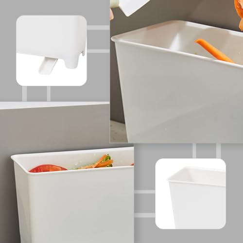 Cabilock 2 piezas de botes de basura para fregadero de cocina miniatura 7