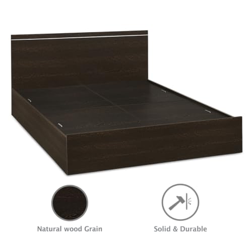 Image of DELITE KOM Jazz Engineered Wood Queen Box Bed (Finish Color Flowery Wenge Delivery Condition Knockdown)