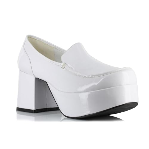 Ellie Shoes Men's 312-DADDIO Platform, White, Medium