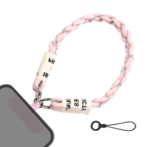Cordón para teléfono, correa para teléfono antipérdida, correa resistente, diseño colorido, cordón de agarre seguro, juego de múltiples paquetes, ideal para senderismo, esquí, festivales, viajes, rosa