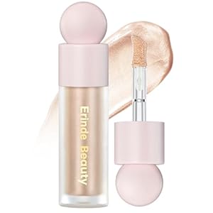 Erinde Liquid Highlighter – Face Highlighter Bronzer Makeup Stick, Natural Glossy Finish, Lightweight Blendable Cream Face Illuminator, Cruelty-free, 02# STARLIGHT