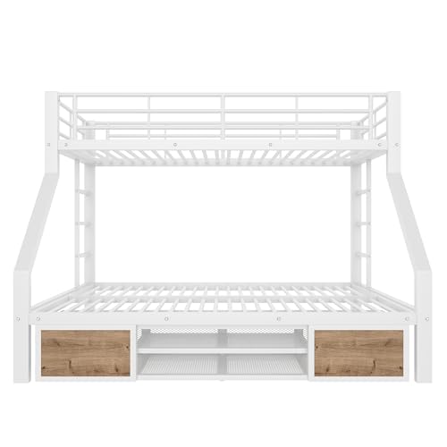 Miniatura 8 de Novafurnish Cama Apilable 90 X 200 Cm 140 X 200 Cm, Cama Infantil, Con Zapatero, Compartimentos De Almacenamiento, Barandillas De Seguridad, Escalera, Certificada En747, Sin Colchón Blanco