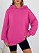 Trendy Queen Womens Oversized Hoodies Comfy Sweatshirts Spring Fashion 2026 Outfits Casual Tops Fleece Clothes with Pockets HotPink M
