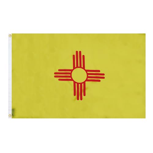 AZ FLAG - Drapeau Nouveau-Mexique - 150x90 cm - Drapeau 100% Polyester Avec Oeillets Métalliques Intégrés - Pavillon 110 g