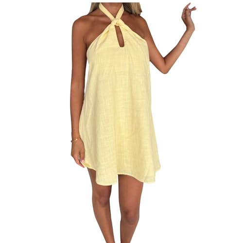 Image of Women Boho Floral Mini Cami Dress Spaghetti Strap Backless Flowy Sling Dress Cute Graphic Summer Holiday Sundress