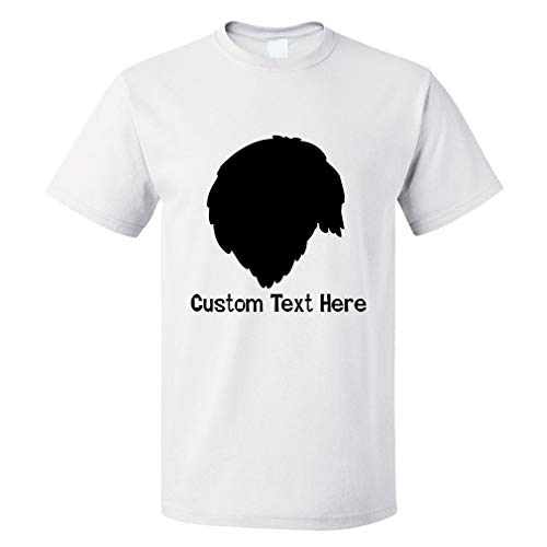 Custom Funny Graphic T Shirts for Men Spanish Water Dog Silhouette Cotton Top White Personalized Text Here Medium