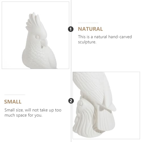 Figurine perroquet en céramique blanche objet poétique de maison