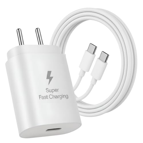 Image of Scalebee 25W Type-C Charger Adapter & Cable | Compatible with Samsung Galaxy S25, S24, S23, S22, S21, Compatible with M35, M36, M16, M06, M05, M56
