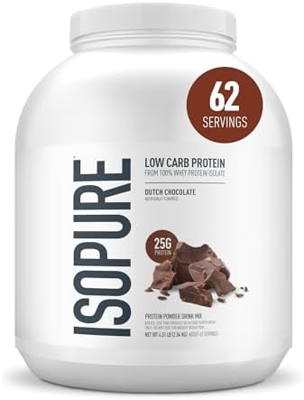 Isopure Low Carb 100% Pure Whey Isolate Protein Powder, Gluten Fr...