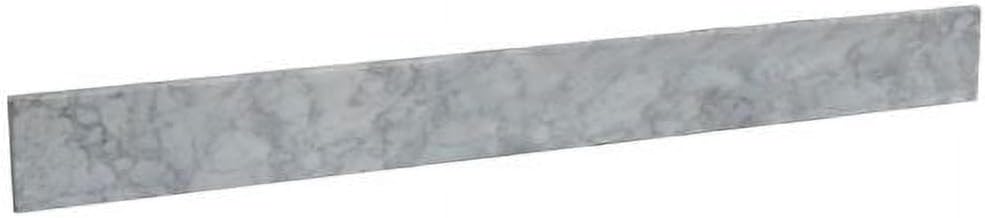 37 in. Carrara Marble Backsplash White