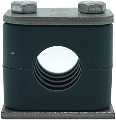 19MM Outer Diameter Tube Size STAUFF Standard Series Hydraulic Polypropylene Pipe Clamp, with Galvannized Steel Top Base Plate & Metric Hex Bolts