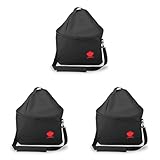 Weber Sac de Transport Premium/pour Barbecue Portable Smokey Joe, Tissu résistant à l’Eau avec Sangle d’épaule rembourrée et réglable, Noir, 50 x 48 x 42 cm (Lot de 3)