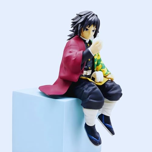 Image of Giyuu Sitting Premium Action Figures Collectible for Office Desk, Study Table, Car Dashboard, Decoration for Anime Lovers, Fans, Kids, Collectors - Giyuu 15cm