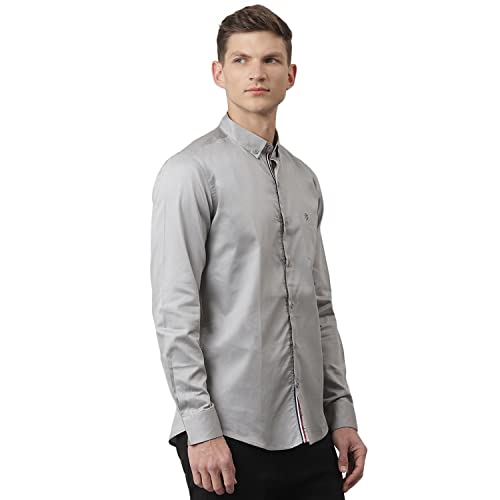 Image of Thomas Scott Men's | Solid | Full Sleeve | Regular Fit | Cotton Blend | Button Down | Single Pocket | Casual Shirt