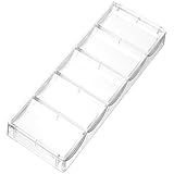 Abaodam Transparenter Poker Chip Box mit Fächern Großer Kapazität Acryl Aufbewahrungsbehälter für Spielkarten Tragbares Praktisches und Schützendes Poker Chip Tray für Holdem Poker