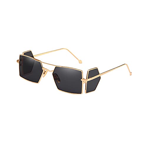 Lunettes de soleil à cadre en métal pour hommes avec boucliers de pare-brise