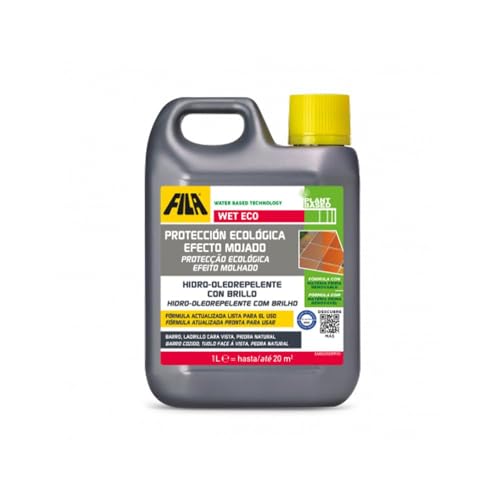 WET Eco, Protector Tonalizante con Efecto Mojado en base acuosa para Barro, Terracota y Piedra Natural muy absorbentes, 1L