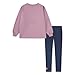 Converse Girls' Graphic Crewneck Sweatshirt and Legging Set, Converse Navy, Medium