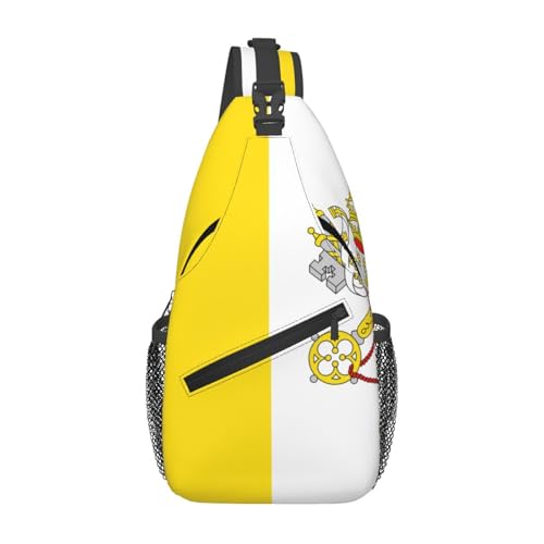 Mochila unisex de alta capacidad con diseño bandera Vaticano