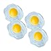 Kisangel 4Pcs Fake Fried Egg Artificial Fried Eggs Squeeze Eggs Toys for Prank Props