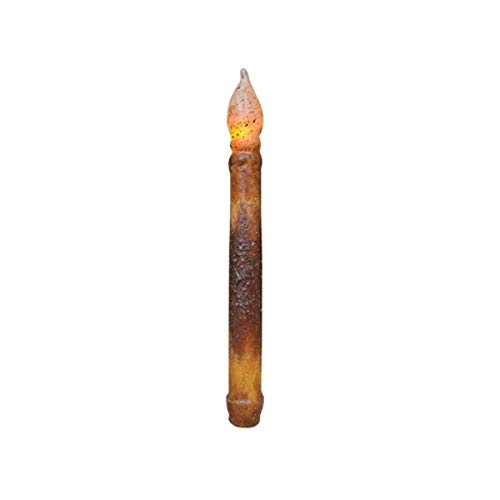 CWI Gifts 2-Piece LED Taper Candle Set, 6-Inch, Cinnamon